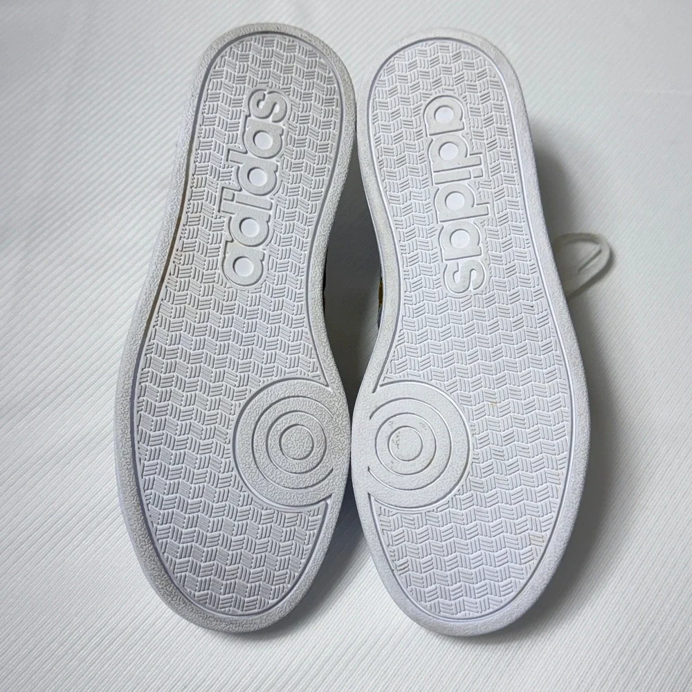 Adidas Neo Grand Court Womens White‎ Gold Metallic Sneakers CG5844 Size 4